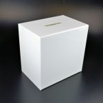 Lockable Ballot Comments Charity Collection Suggestion Box White