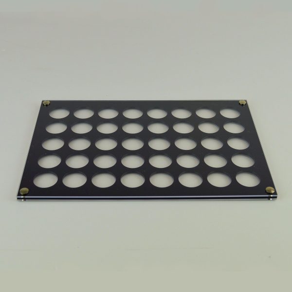 flat 40 hole 2 pound coin holder front Coin Display Tray Case Holder - £2 pound coin