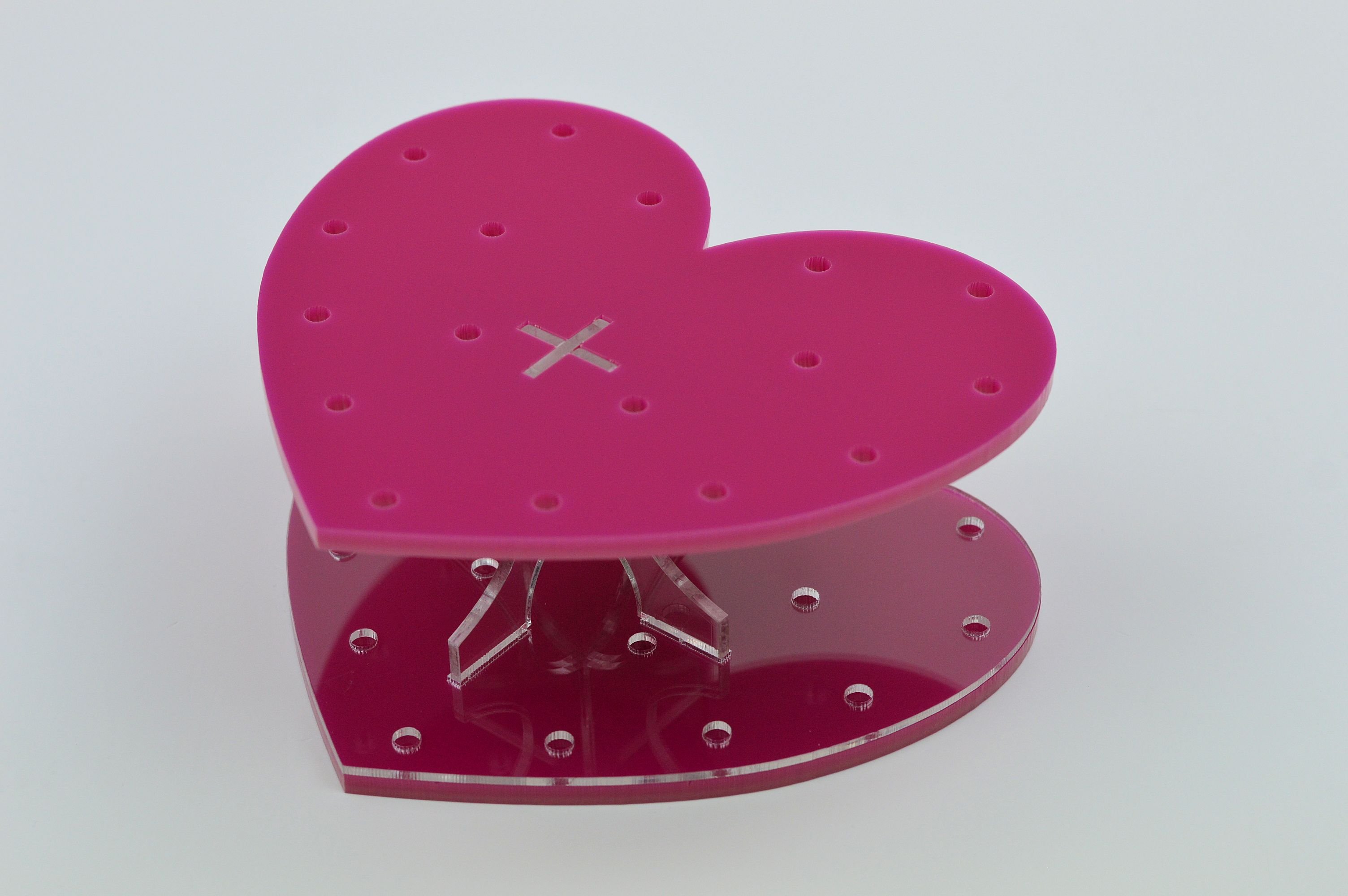 dark pink heart pop cake stand Heart Cake Pop Stand