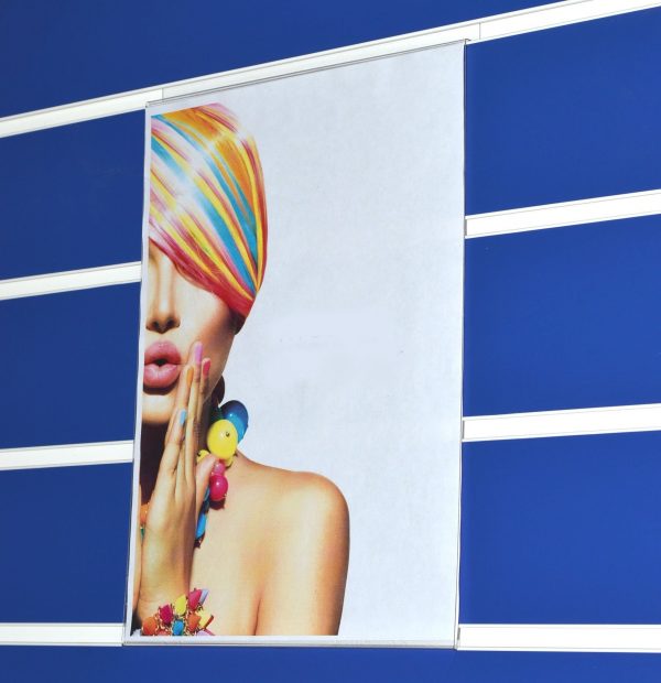 portrait pvc slatwall holder Portrait Clear PVC Slatwall Menu / Poster Holder / Display