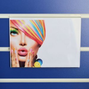 Landscape Clear Acrylic Slatwall Menu / Poster Holder