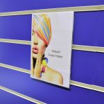 Portrait Clear Acrylic Slatwall Menu / Poster Holder / Display