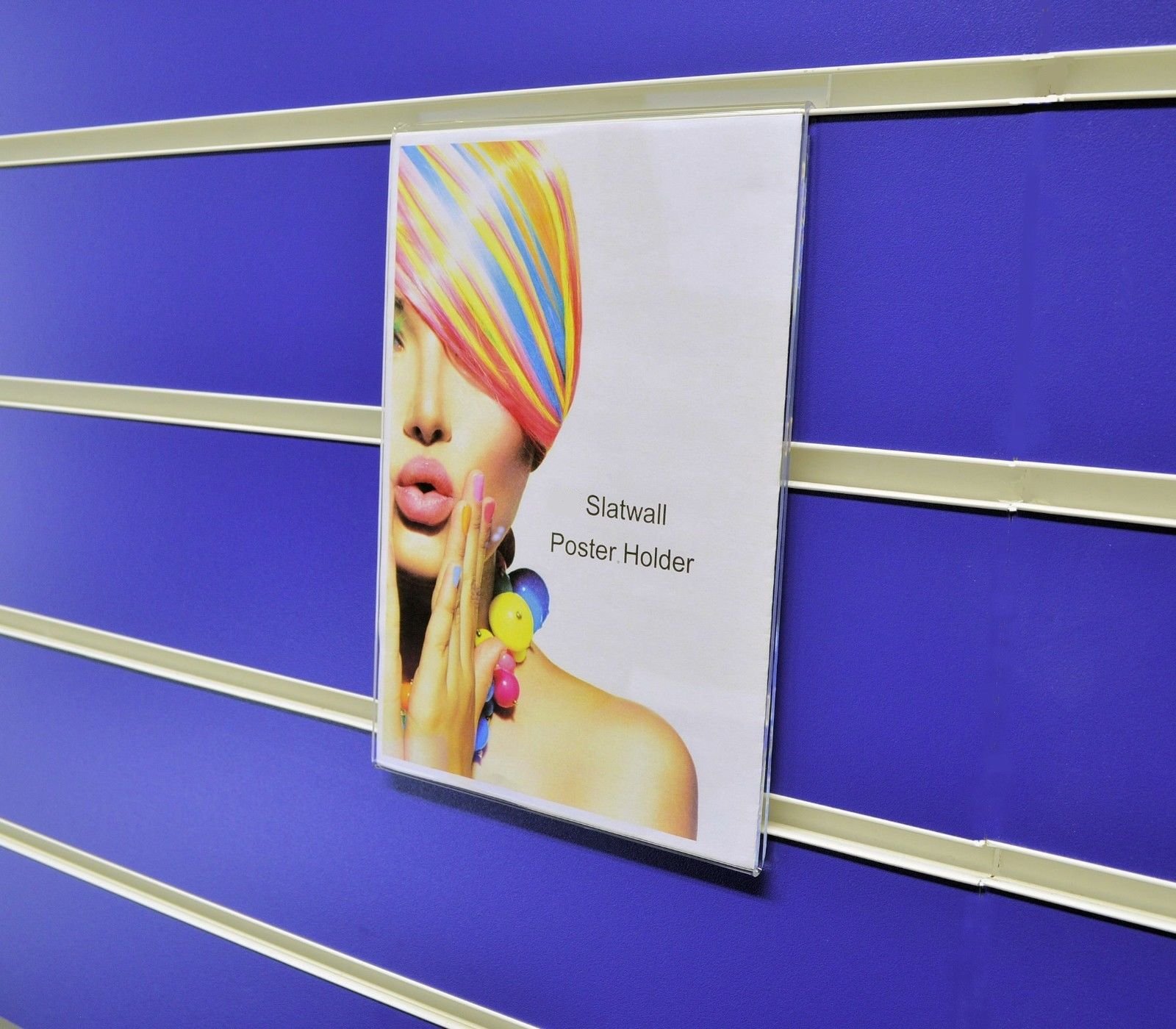 portrait acrylic slatwall poster holder Portrait Clear Acrylic Slatwall Menu / Poster Holder / Display