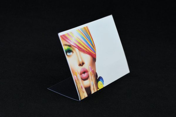 landscape pvc angled menu holder front Landscape Clear PVC Angled Poster / Price List / Menu Holder
