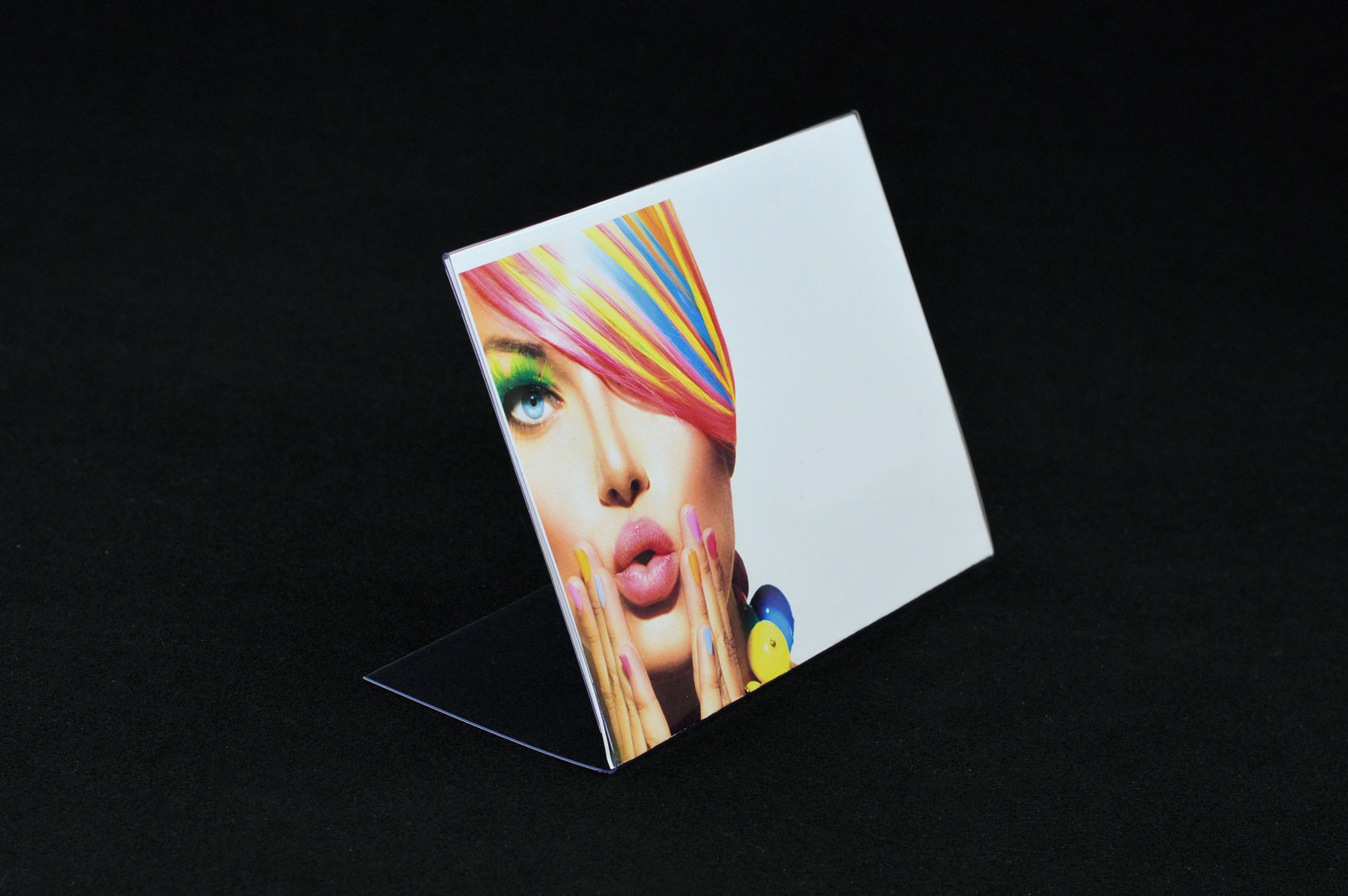 landscape pvc angled menu holder front Landscape Clear PVC Angled Poster / Price List / Menu Holder