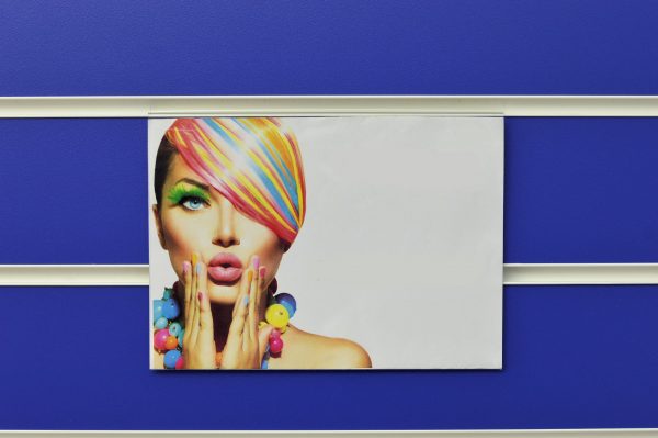 landscape pvc slatwall holder Landscape Clear PVC Slatwall Menu / Poster Holder / Display