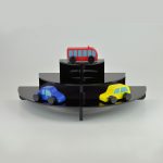 Modern curved Black 3 Tier / Step Display Stand