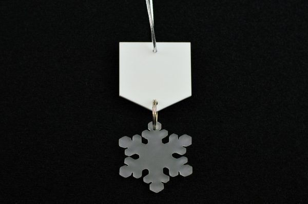 Frosted Snowflake Hanging Decoration